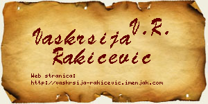 Vaskrsija Rakićević vizit kartica